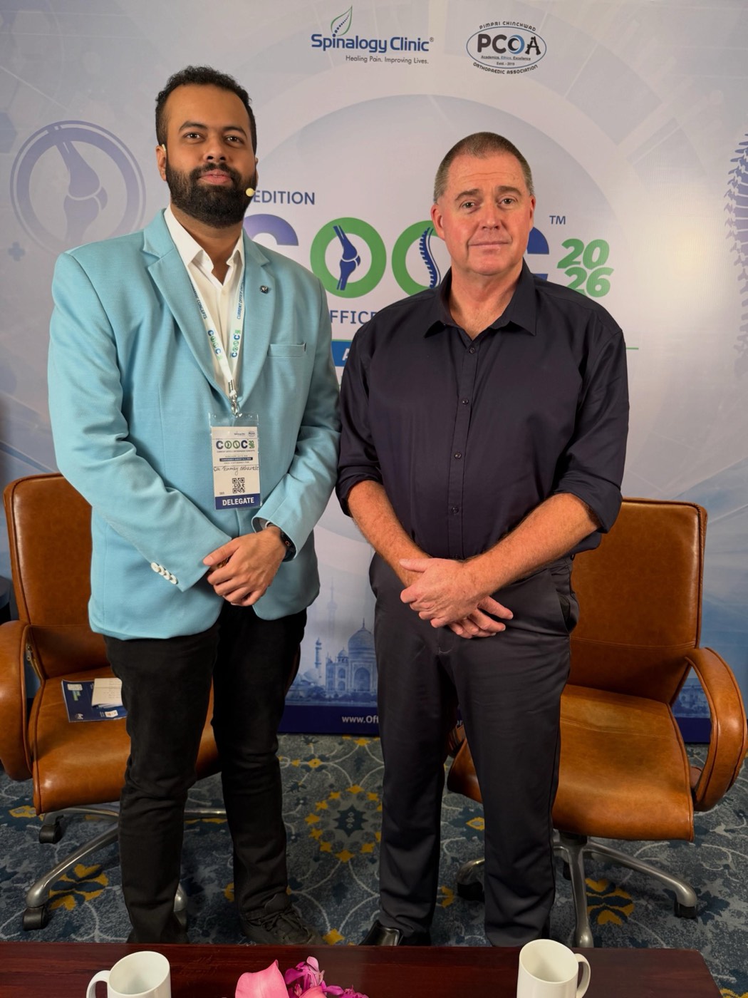 Dr. Tanmay Athawale with faculty at COOC 2026