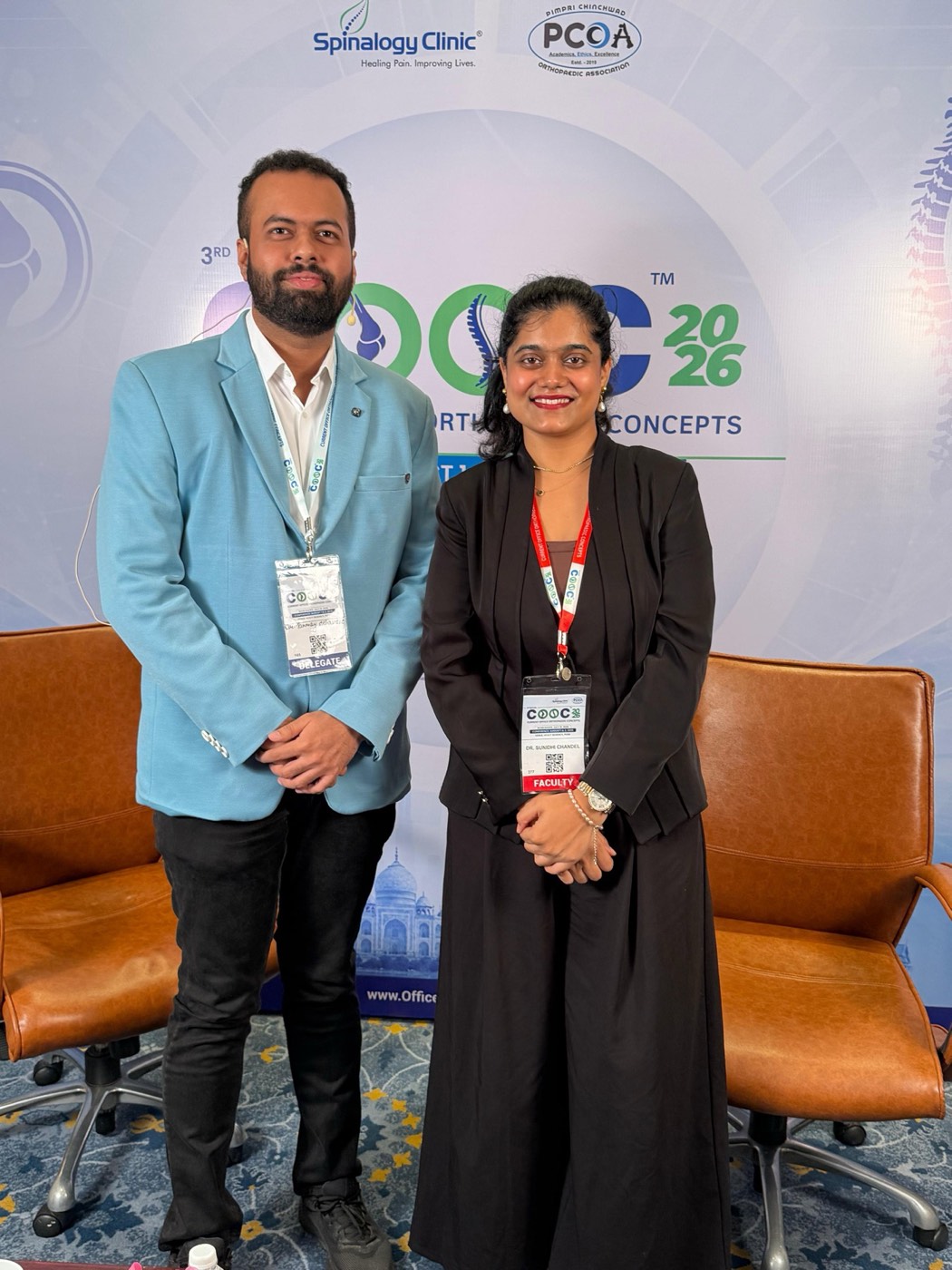 Dr. Tanmay Athawale with faculty at COOC 2026